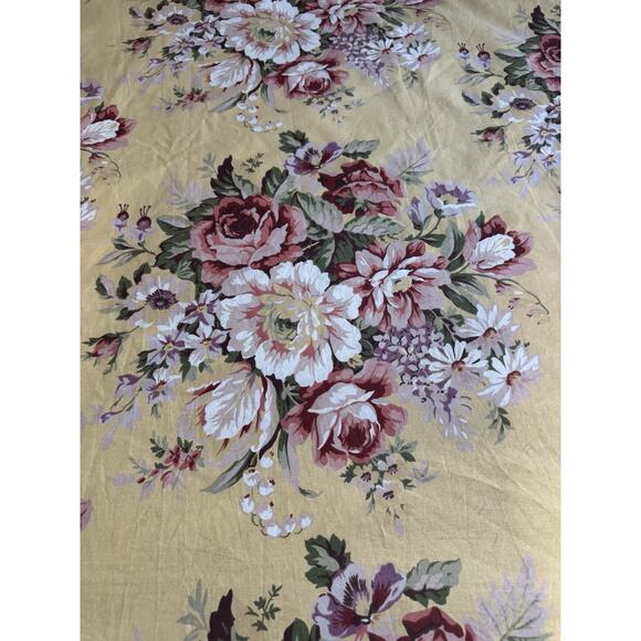 Vintage Ralph Lauren SOPHIE BROOKE King Duvet Yellow Floral/ Striped & 2 Shams - Picture 10 of 16